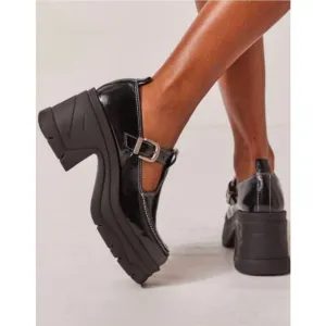 Free People Mayla Platform Mary Jane Sandals Size 8.5 Black