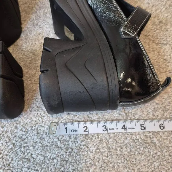 Free People Mayla Platform Mary Jane Sandals Size 8.5 Black