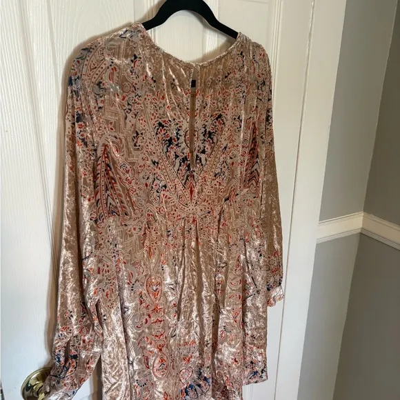 Free People Mirror Mirror Blush Babydoll Dress | Size S | Romantic Boho Mini