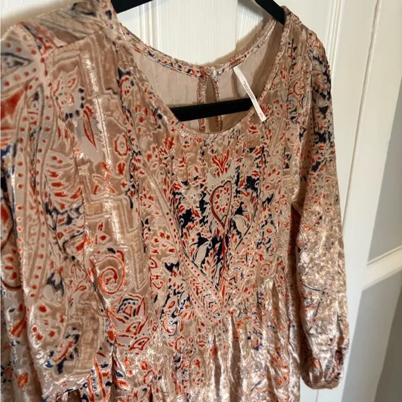 Free People Mirror Mirror Blush Babydoll Dress | Size S | Romantic Boho Mini