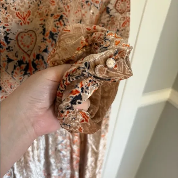 Free People Mirror Mirror Blush Babydoll Dress | Size S | Romantic Boho Mini