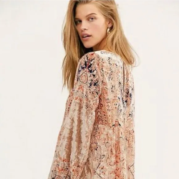 Free People Mirror Mirror Blush Babydoll Dress | Size S | Romantic Boho Mini