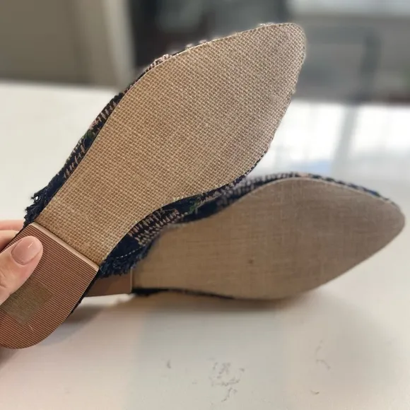 Free People Newport Tweed Plaid Women's Mules, NWOB, Size 37 / US 6.5 or 7