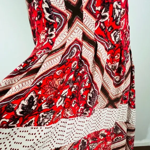 Free People Paradise Handkerchief Pimento Maxi Skirt.