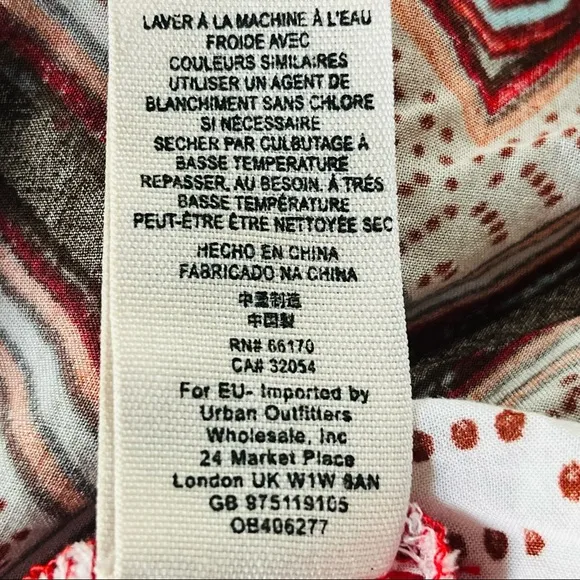 Free People Paradise Handkerchief Pimento Maxi Skirt.