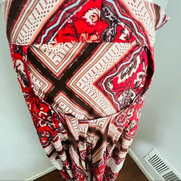 Free People Paradise Handkerchief Pimento Maxi Skirt.