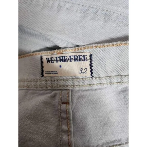 Free People Piper Mid Rise Crop Wide Leg Jeans Size 32. B20