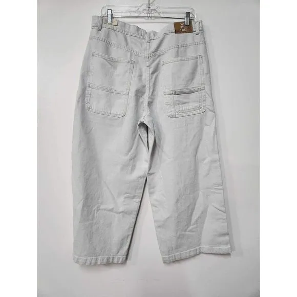 Free People Piper Mid Rise Crop Wide Leg Jeans Size 32. B20