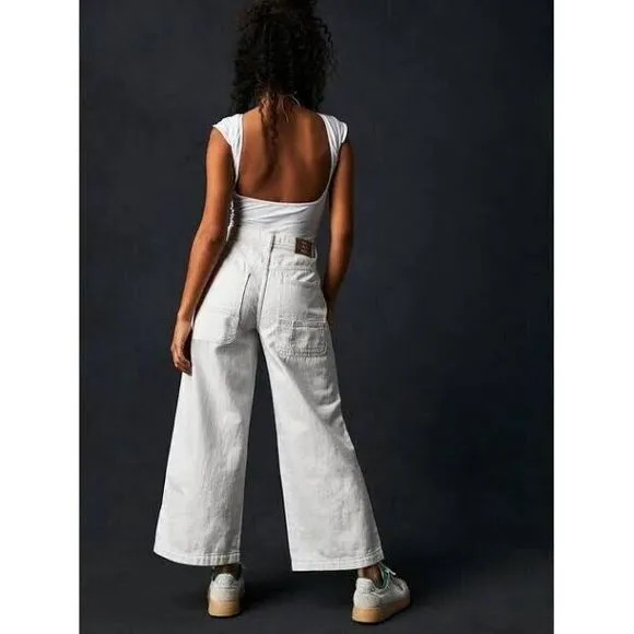 Free People Piper Mid Rise Crop Wide Leg Jeans Size 32. B20