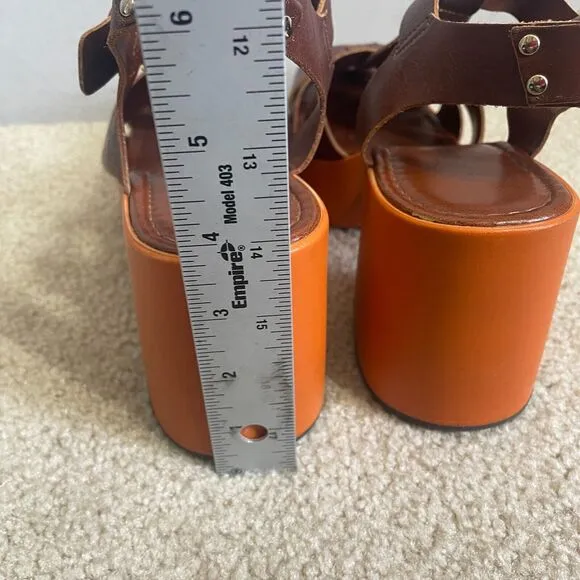 Free People Sandals Women 40 US 9 Brown Pacific Platform Fisherman Heels Boho