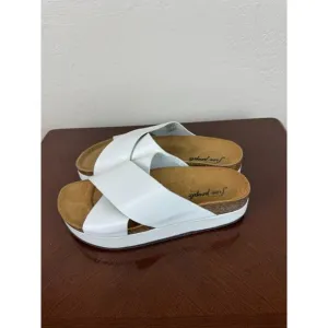 Free People Sidelines footbed White sandals Boho size 40/10