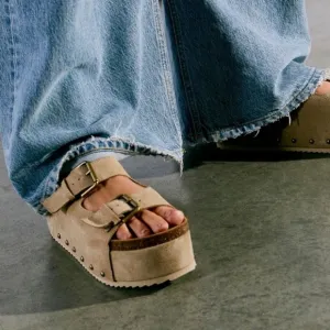 Free People Tan Platform Shoes