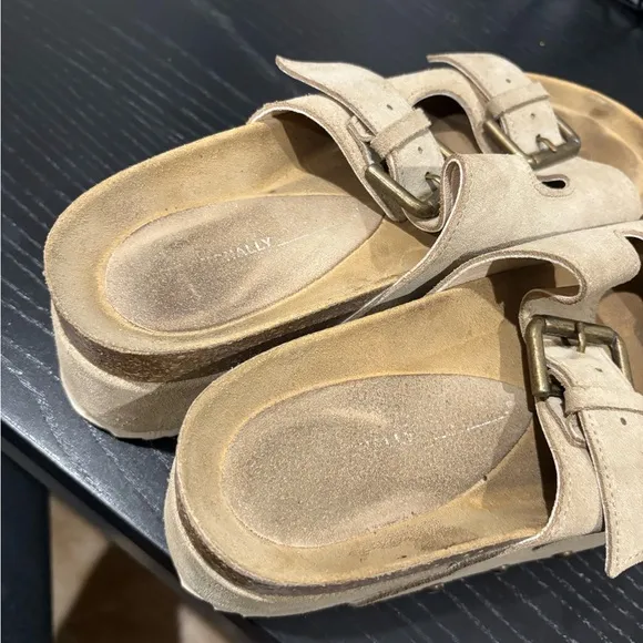 Free People Tan Platform Shoes