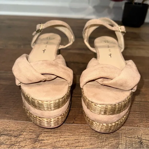 Free People Vegan Women's Tan Platform Sandals