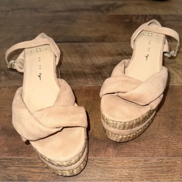 Free People Vegan Women's Tan Platform Sandals