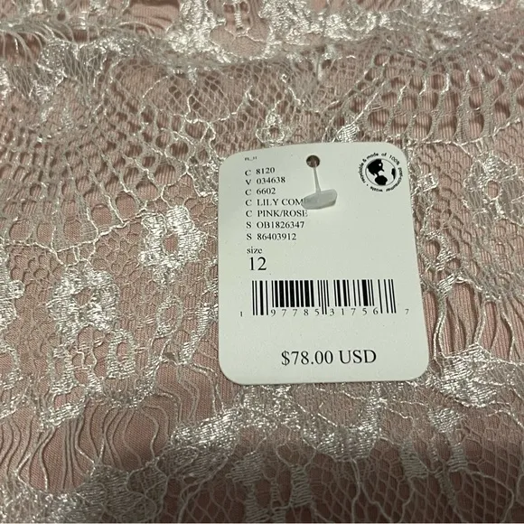 Free People Zoey Lace Mini Skirt in Pink Rose size 12 NWT
