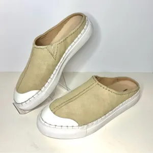 Free People Juno Slip On Sport Sneakers Cafe Tan Suede and White Size NIB