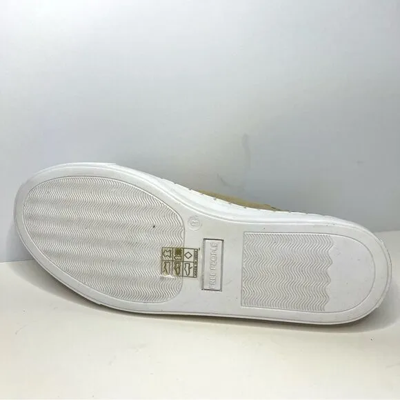 Free People Juno Slip On Sport Sneakers Cafe Tan Suede and White Size NIB