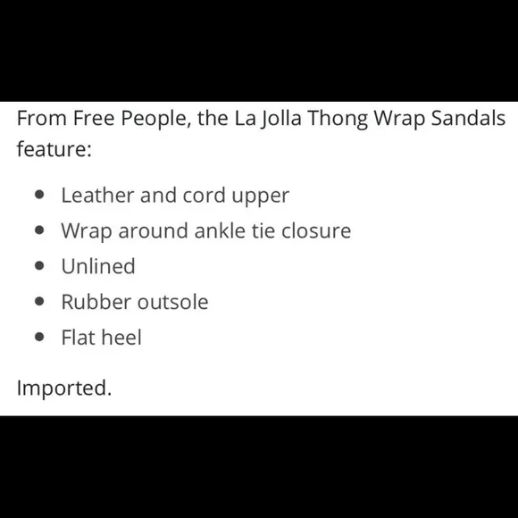 FREE PEOPLE➕La Jolla Leather Wrap Sandals NWT
