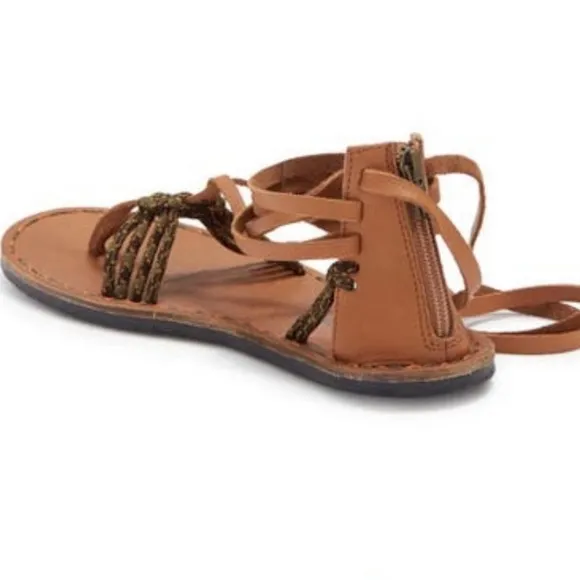 FREE PEOPLE➕La Jolla Leather Wrap Sandals NWT