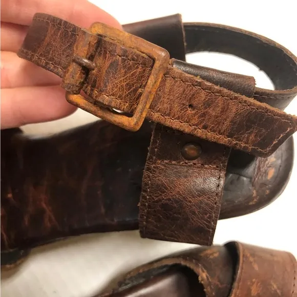 FREEBIRD By Steven Cape Platform Sandals Brown Size 9