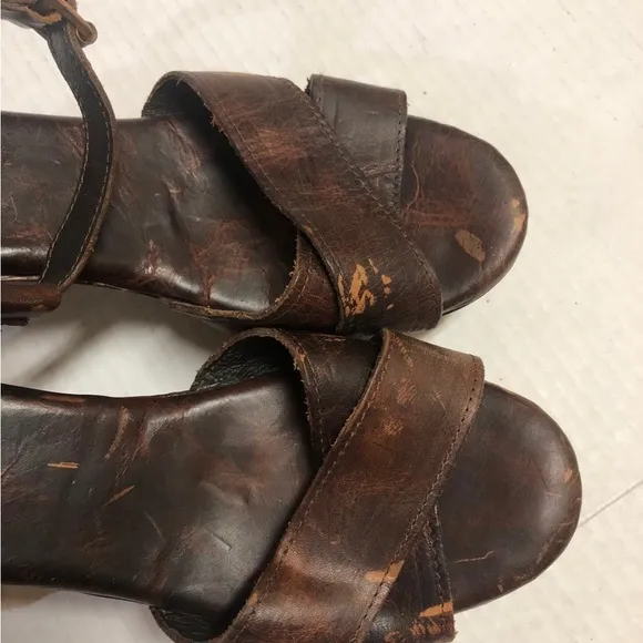 FREEBIRD By Steven Cape Platform Sandals Brown Size 9