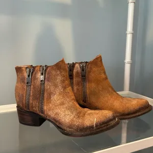 Freebird Clash double zipper suede booties