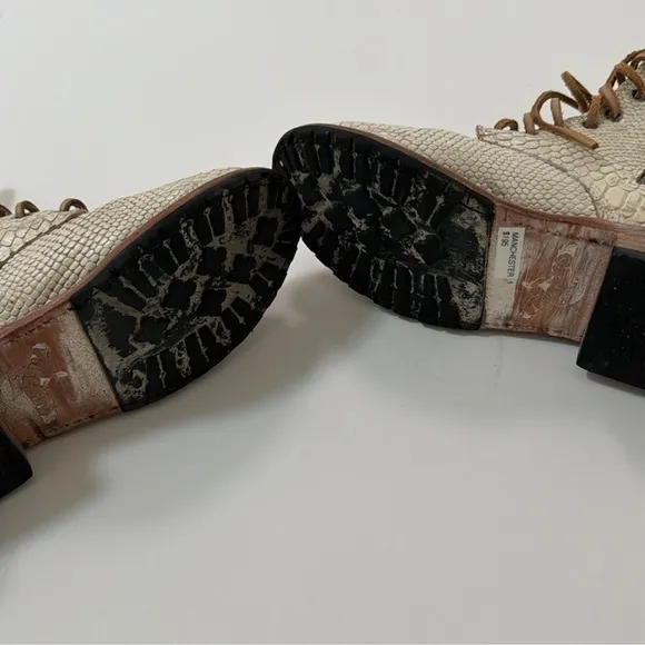 Freebird Manchester snakeskin Combat boot