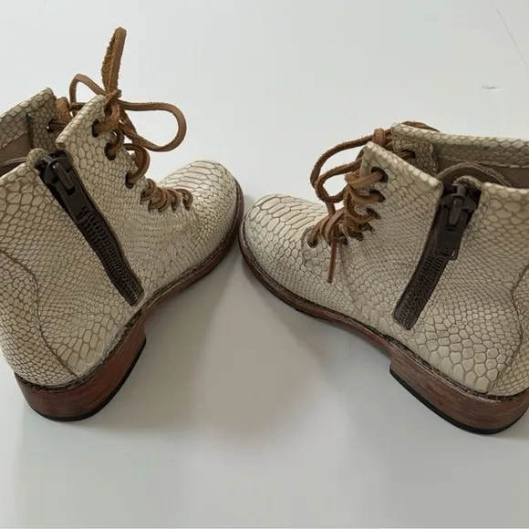 Freebird Manchester snakeskin Combat boot