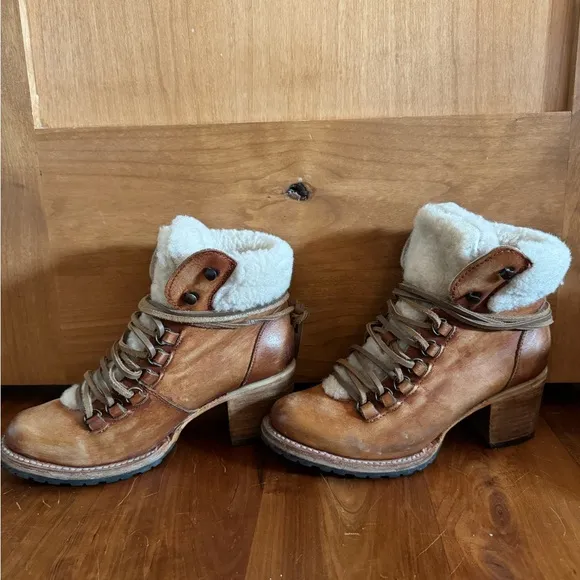 FREEBIRD Norway: Tan Leather Ankle Boots