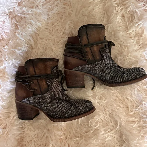 Freebird Textured Snakeskin Boots