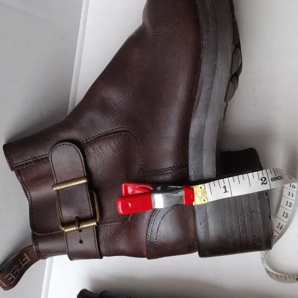 Freelance vintage women thick Leather Ankle Boots
