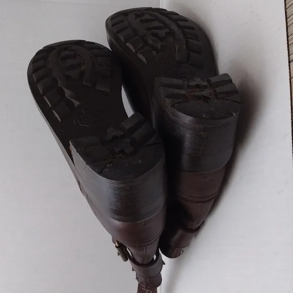 Freelance vintage women thick Leather Ankle Boots