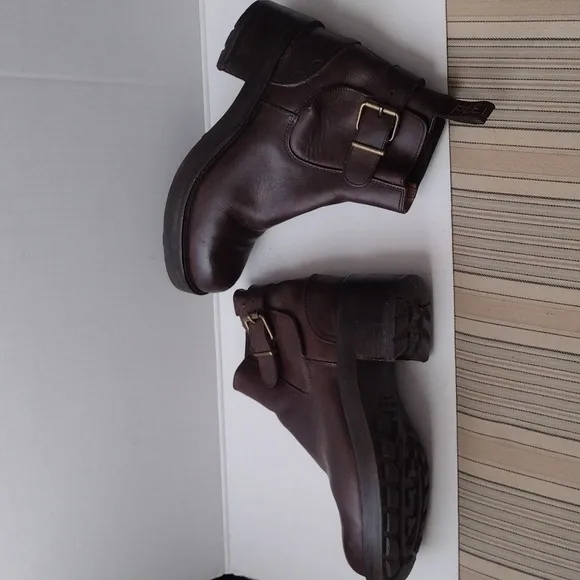 Freelance vintage women thick Leather Ankle Boots