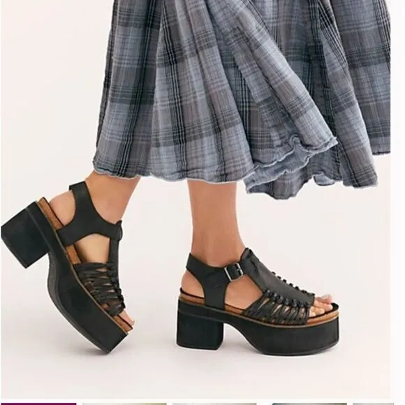 Free People Ava Platform Sandals MSRP $128 size 8.5, Euro 39