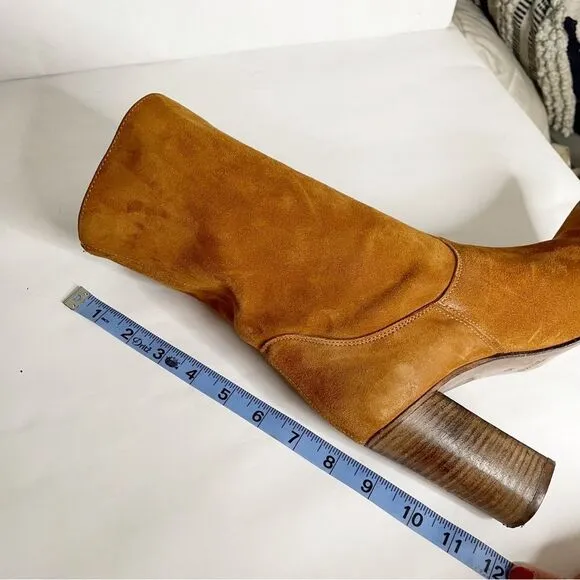Free People Dakota suede high ankle Heeled Boots in size 10 (40) made Italy