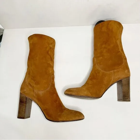 Free People Dakota suede high ankle Heeled Boots in size 10 (40) made Italy
