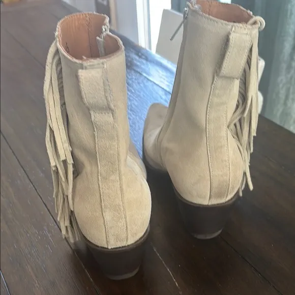 Fringe Tan Ankle Boots