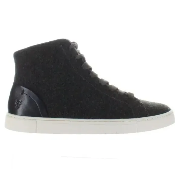 Frye Ivy High Top Sneakers Olive- Gray Women's  Size 8.5 Wool New! MSRP.…