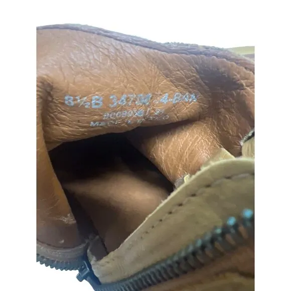Frye NWOT Carson Belted Leather Banana Tan Ankle Bootie