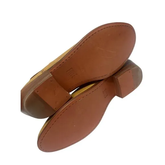 Frye NWOT Carson Belted Leather Banana Tan Ankle Bootie