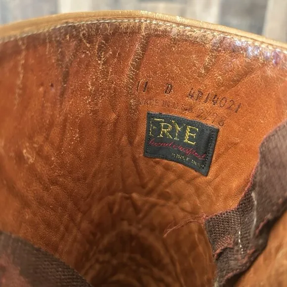 Frye Vintage Black Label 2278 Tall Campus Boots Mens 11 D
