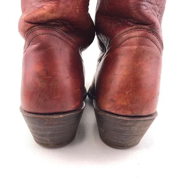 Frye Vintage Brown Leather Western Boots 9.5 D