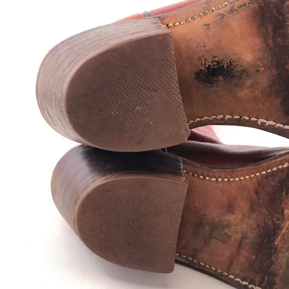 Frye Vintage Brown Leather Western Boots 9.5 D