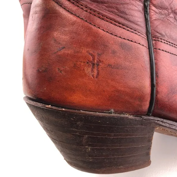 Frye Vintage Brown Leather Western Boots 9.5 D
