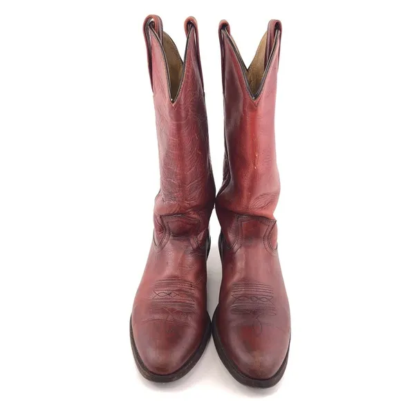 Frye Vintage Brown Leather Western Boots 9.5 D