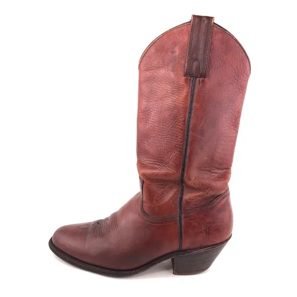 Frye Vintage Brown Leather Western Boots 9.5 D