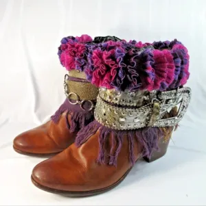 Frye Vintage Y2K Western Boho Upcycled Boots Women's Size 10 M