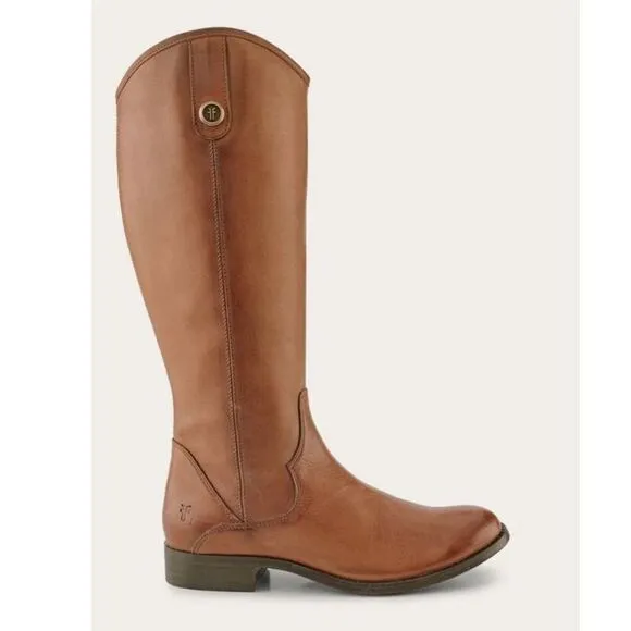 Frye Marissa Medallion Knee High Boot Cognac 6M
