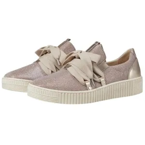 Gabor Womens 43.333 Sneakers US 10 Fr 41 Pink Gold Glitter Leather NIB